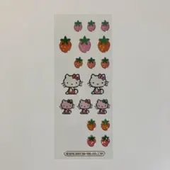 キティ　シール　クリア　キラキラ　レトロ