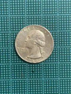 1967年 リバティ・ワシントン クォータードル ミントマークなし 非常に