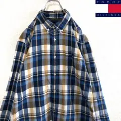 トミーヒルフィガー ボタンダウン タータンチェック柄