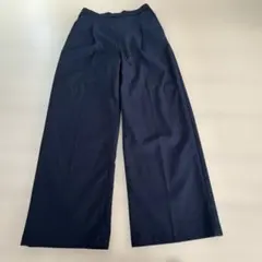無印良品レディース ワイドパンツ 紺　S