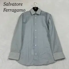 T*8様 I233 S サルヴァトーレフェラガモ ガンチーニ シャツ ブルー メ