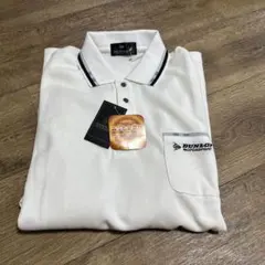 新品 タグ付 ダンロップモータースポーツ 長袖 ポロシャツ オフホワイト 4Lのサムネイル