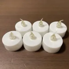 キャンドルライト 6個セット 白