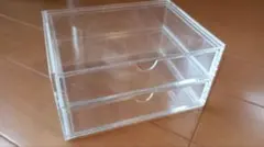 無印良品　重なるアクリルケース２段引出