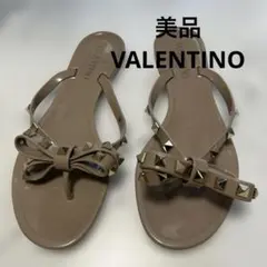 美品　VALENTINO GARAVANI ビーチサンダル スタッズ リボンのサムネイル