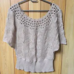 SHEIN ベージュ 半袖ニット XL