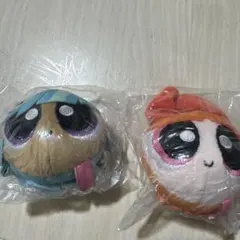 パワーパフガールズ フェイスぬいぐるみ　ブロッサム　ブリス