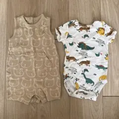 【GAP含む】ロンパース 2枚セット 3-6month ベビー 半袖