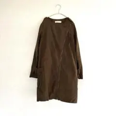 ダークブラウン カーキ　軽量　コート