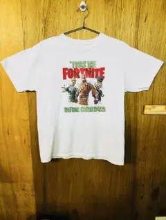 Fortnite クリスマス　白Tシャツ　VINTAGE 古着　アメカジ　US