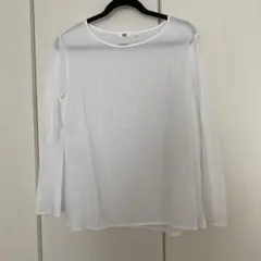 UNIQLO ユニクロ 白/ホワイト 長袖 レーヨン シャツ XLサイズ
