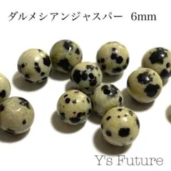 【天然石卸売り】174. ダルメシアンジャスパー 6mm 10粒セット