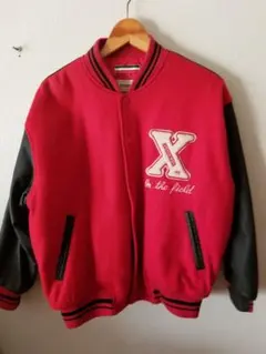 美。XENON MEN袖革スタジアムジャンパー