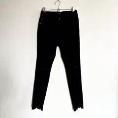 JEANASIS スキニーデニム　ダメージ加工　Sサイズ　ブラック