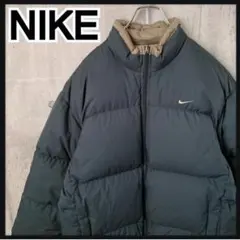 442d 美品【希少2XL】ナイキ★刺繍ロゴリバーシブルダウンジャケット