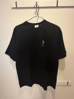 FUN for modem design 刺繍 クルーネック Tシャツ ブラックのサムネイル