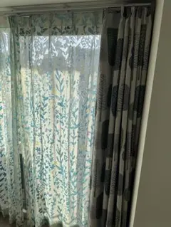 植物モチーフ レースカーテン セットのサムネイル