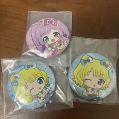 【プリパラ】アイカツ！✕プリパラ　あそーと　缶バッジ　真中らぁら&南みれぃ　3点