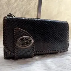 希少✨ SAAD サード 長財布 クロコダイル コンチョ 付き ブラウン 金具