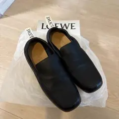 LOEWE ロエベスエードスリッポン紺ローファー最終お値下 - メルカリ