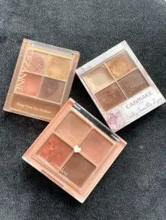 アイシャドウ3個セット　セザンヌ・キャンメイク・ロムアンド