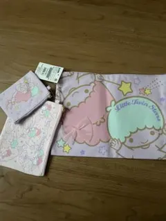 サンリオ　リトルツインスターズ　キキララ　フラットポーチ　3点セット