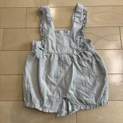 Cottoli バースデイ　ベビーサロペット　グレー花柄