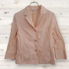 O0988【en quete】長袖ジャケット（9）羽織 春色 日本製 Vネック