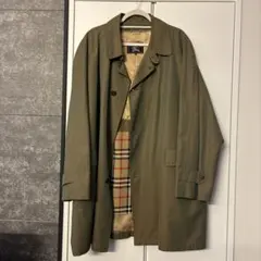 バーバリーズ　カーキ色 トレンチコート チェック裏地