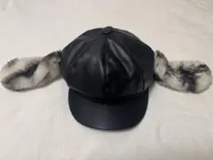 スヌーピー　レザーキャスケット