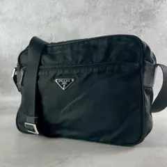 PRADA プラダ カメラバッグ ショルダーバッグ 三角ロゴ テスート 黒