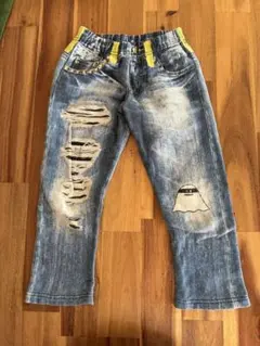 Geewhiz ダメージデニム風パンツ 100cm