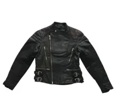 ダブルライダースレザージャケット 黒