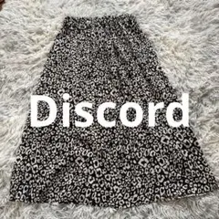 ディスコード☆ベロアプリーツヒョウ柄ナロースカート♢美品