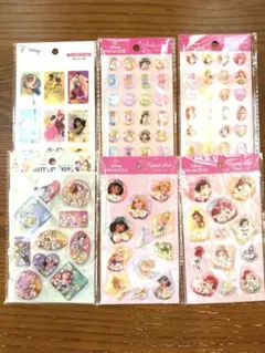 セリア☆プリンセスシールセット　ウォーターシール　カプセルシール　３Ｄシール