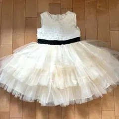 toccaアイボリー ティアードドレス ワンピース100cm