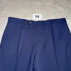 54 未使用　春夏　インコテックス　スラックス　ブルー　46のサムネイル