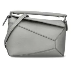 LOEWE ミニ　パズルバッグ　グレー