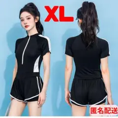 ◇新品　XL　フィットネス水着 ワンピース 体型カバー スポーツ ジム プール新のサムネイル