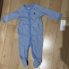 新品Ralph Lauren 6M ストライプロンパース