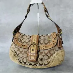 希少✨COACH Soho Signature Studs Suede bag