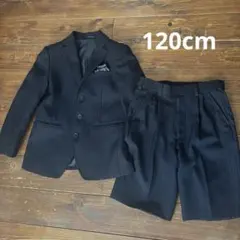 【オリバーハウス】黒ストライプスーツ・ブレザーセット 120cm