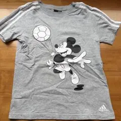 adidas ミッキーマウス 半袖　Tシャツ グレー　１４０センチ