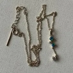 4℃ 3連　シルバーネックレス　ネオンカラー