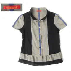 美品 Yorkland シャドーストライプ 切替シャツのサムネイル
