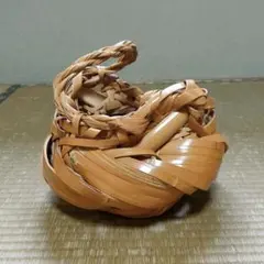 竹花籠　レトロ　竹細工　竹籠　花籠　茶道具　アンティーク　生花