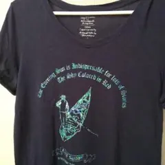 ikka 半袖Tシャツ　ネイビー　Lのサムネイル