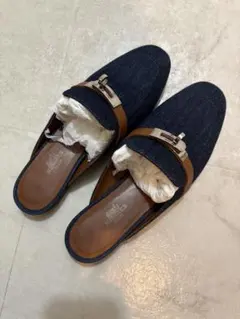 【超美品】HERMES オズ OZ デニム ミュール サンダルのサムネイル