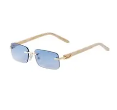 ブルーサングラス　レイバンサングラス　RAYBAN GACKT リムレス