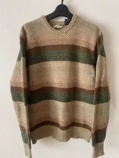 シェットランドウール　ニット ボーダー